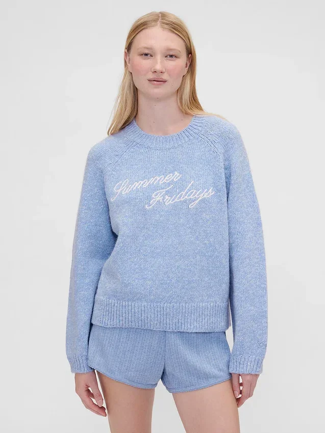 Maglione oversize con logo GAP × Summer Fridays