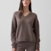 Maglione oversize con scollo a V CashSoft