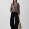 Maglione oversize con scollo a V CashSoft
