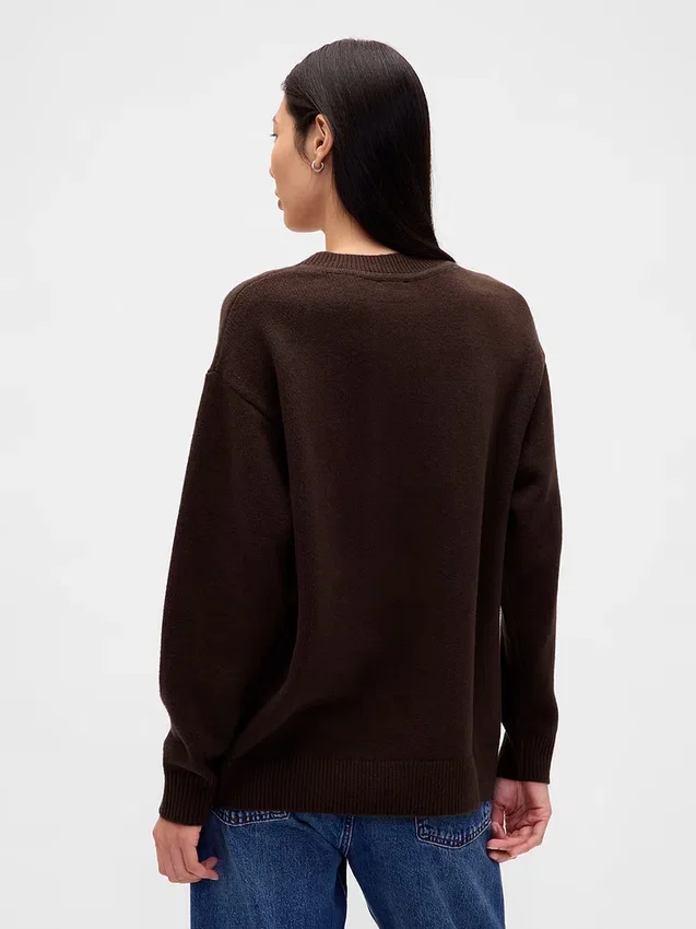 Maglione oversize con scollo a V CashSoft