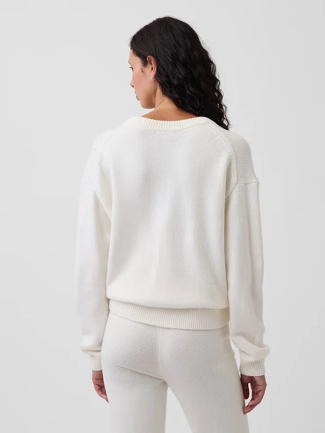 Maglione oversize con scollo a V CashSoft