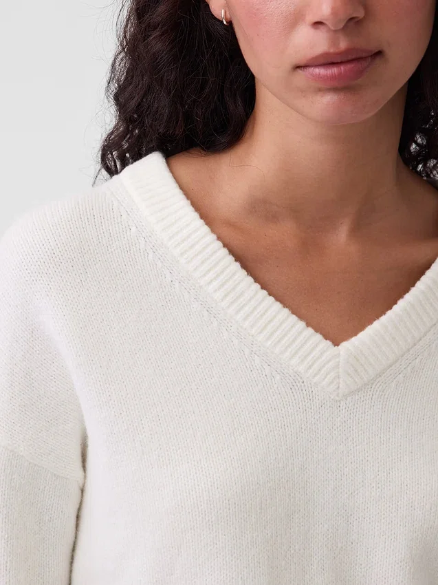 Maglione oversize con scollo a V CashSoft
