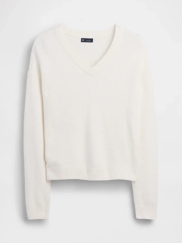 Maglione oversize con scollo a V CashSoft