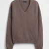 Maglione oversize con scollo a V CashSoft