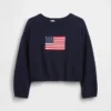 Maglione oversize in maglia all'uncinetto per bambini in stile americano