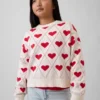 Maglione per bambini con collo rotondo e stampa grafica dal taglio morbido