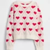 Maglione per bambini con collo rotondo e stampa grafica dal taglio morbido