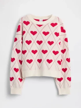 Maglione per bambini con collo rotondo e stampa grafica dal taglio morbido