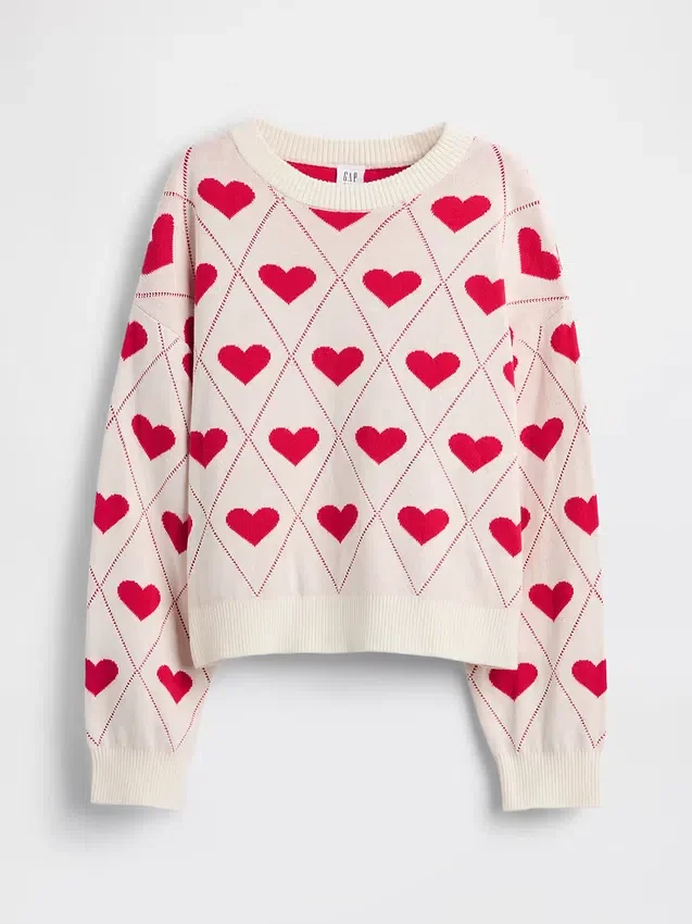 Maglione per bambini con collo rotondo e stampa grafica dal taglio morbido