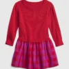 Maglione per bambini in maglia a coste con tessuti misti