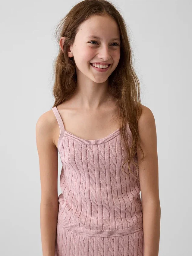 Maglione per bambini in maglia a trecce