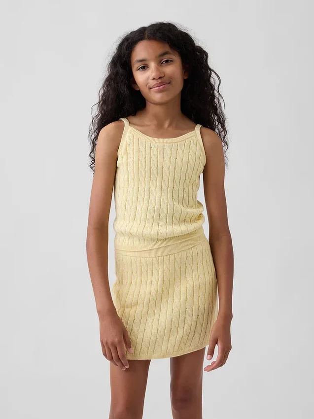 Maglione per bambini in maglia a trecce