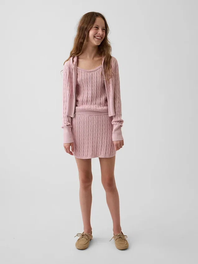 Maglione per bambini in maglia a trecce
