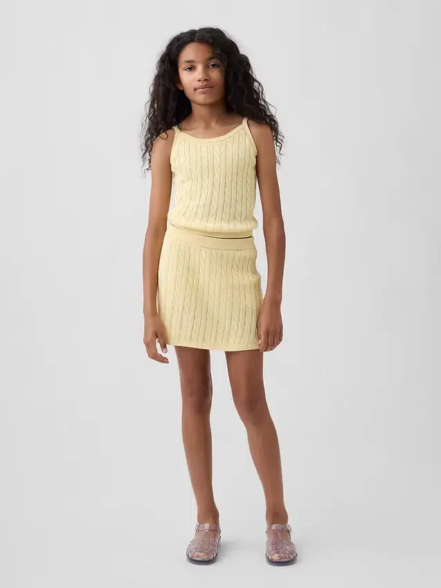 Maglione per bambini in maglia a trecce