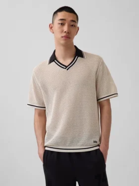 Maglione polo a rete Ouigap