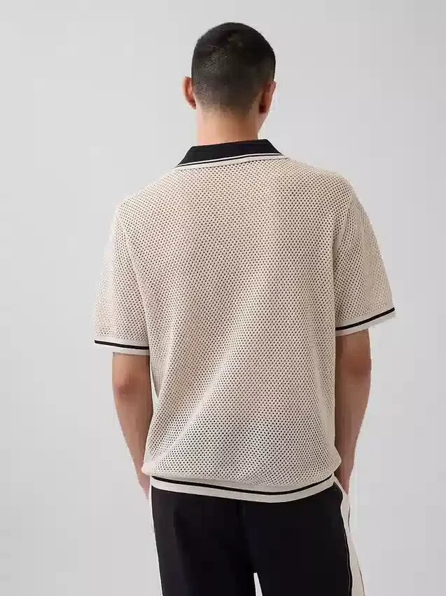 Maglione polo a rete Ouigap