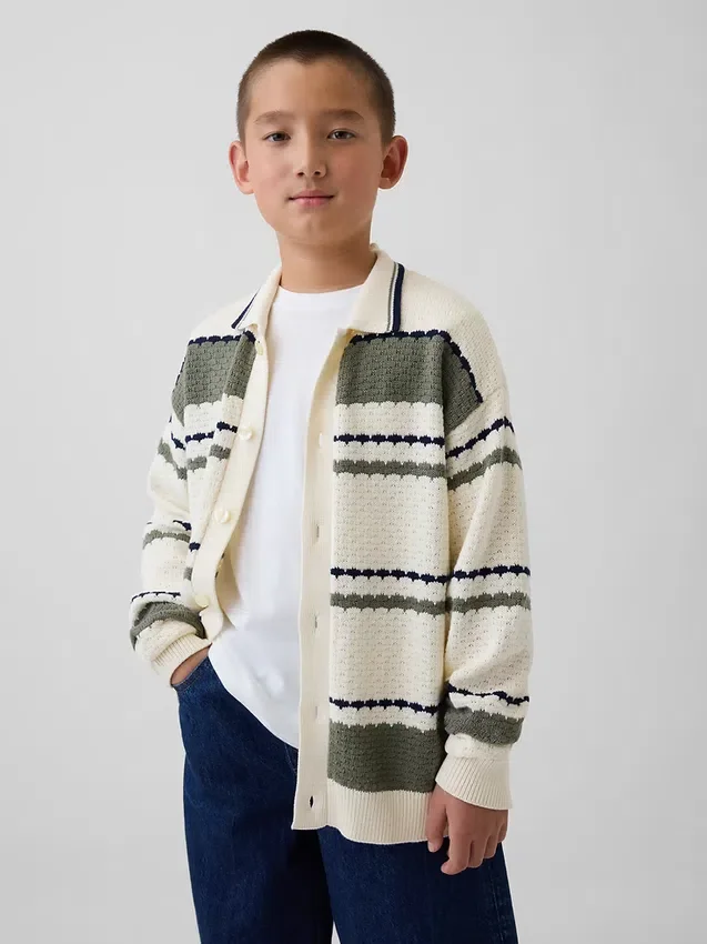 Maglione polo da bambino dalla vestibilità comoda