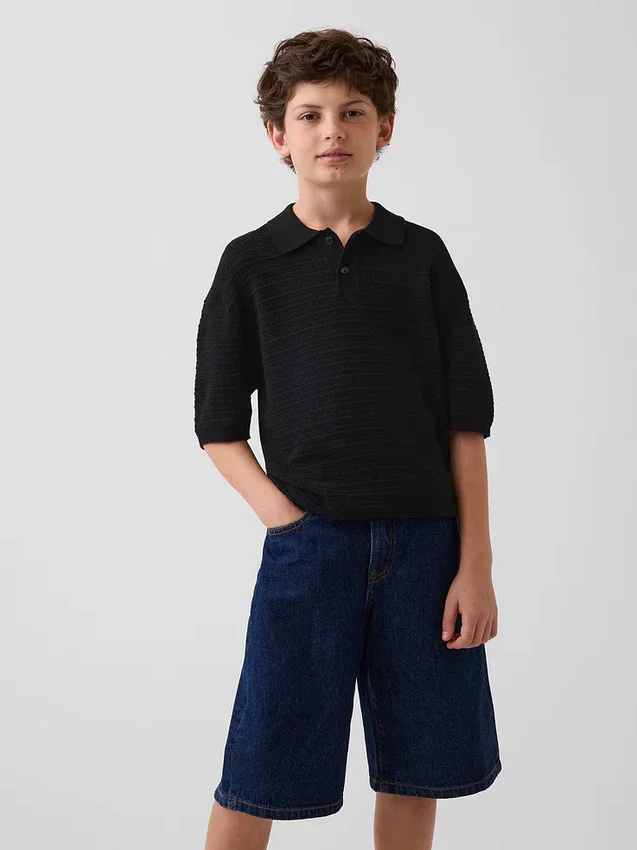 Maglione polo da bambino dalla vestibilità comoda