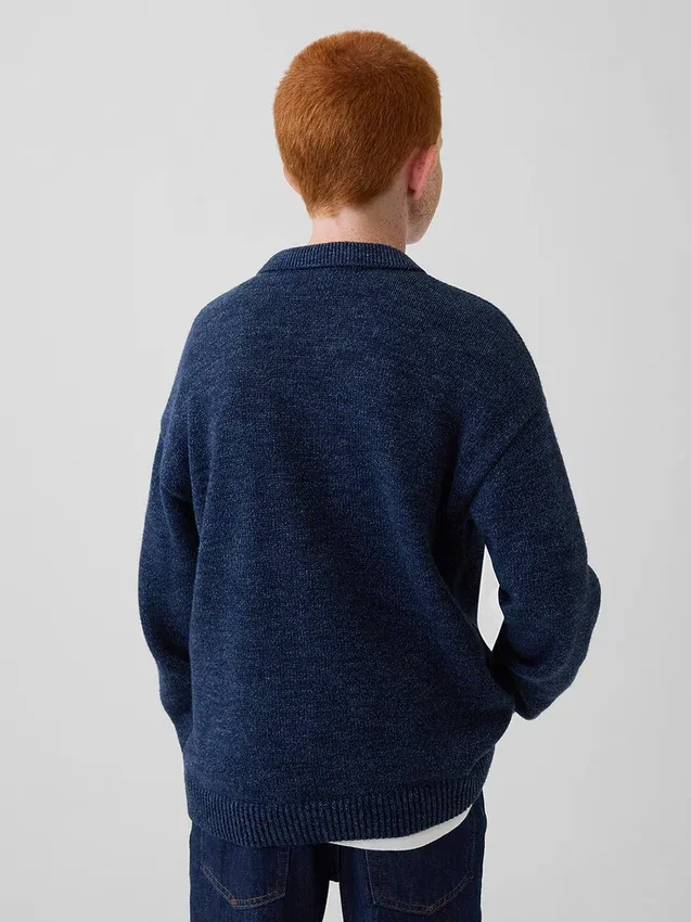 Maglione polo da bambino dalla vestibilità comoda