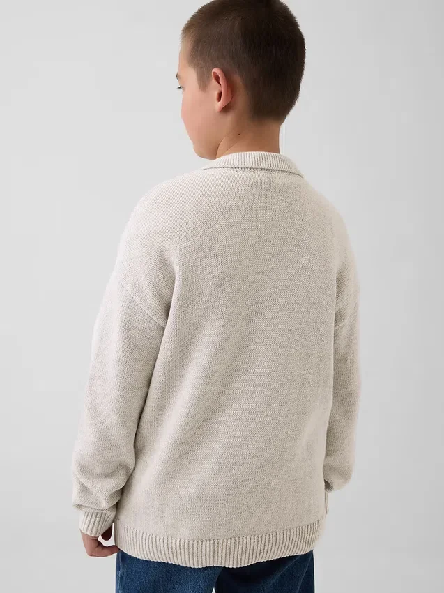 Maglione polo da bambino dalla vestibilità comoda