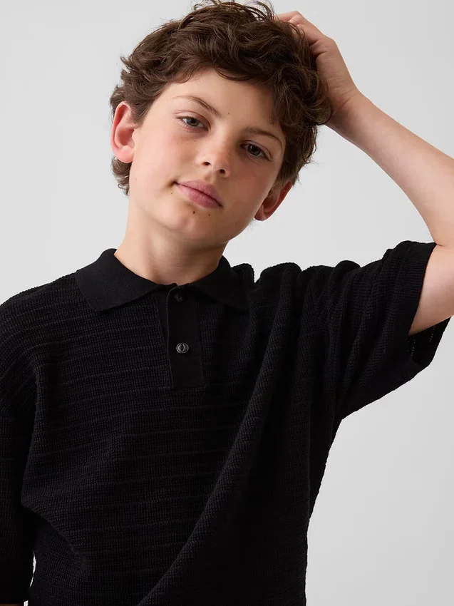 Maglione polo da bambino dalla vestibilità comoda