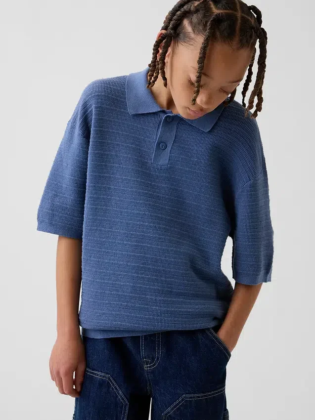 Maglione polo da bambino dalla vestibilità comoda