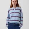 Maglione polo dal taglio morbido in 100% cotone