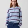 Maglione polo dal taglio morbido in 100% cotone