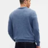 Maglione polo in misto lana merino