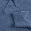 Maglione polo in misto lana merino