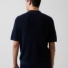 Maglione polo in misto lino