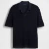 Maglione polo in misto lino