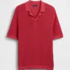 Maglione polo in misto lino