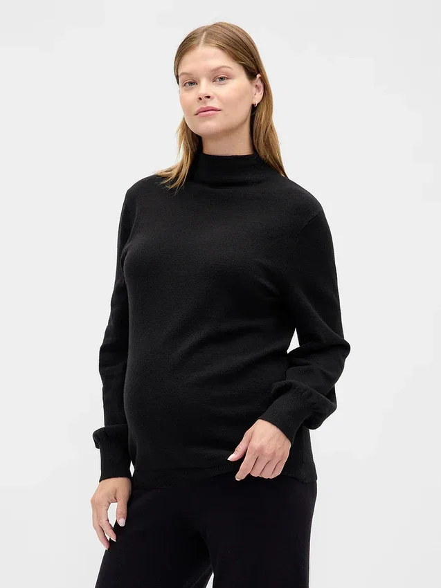 Maglione premaman a collo alto CashSoft