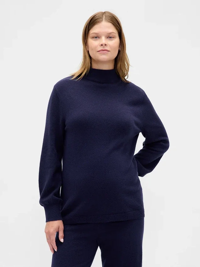Maglione premaman a collo alto CashSoft