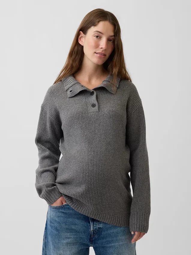 Maglione premaman CashSoft con collo alto