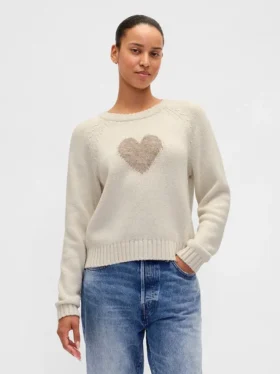 Maglione raglan a girocollo in misto cotone