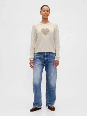 Maglione raglan a girocollo in misto cotone