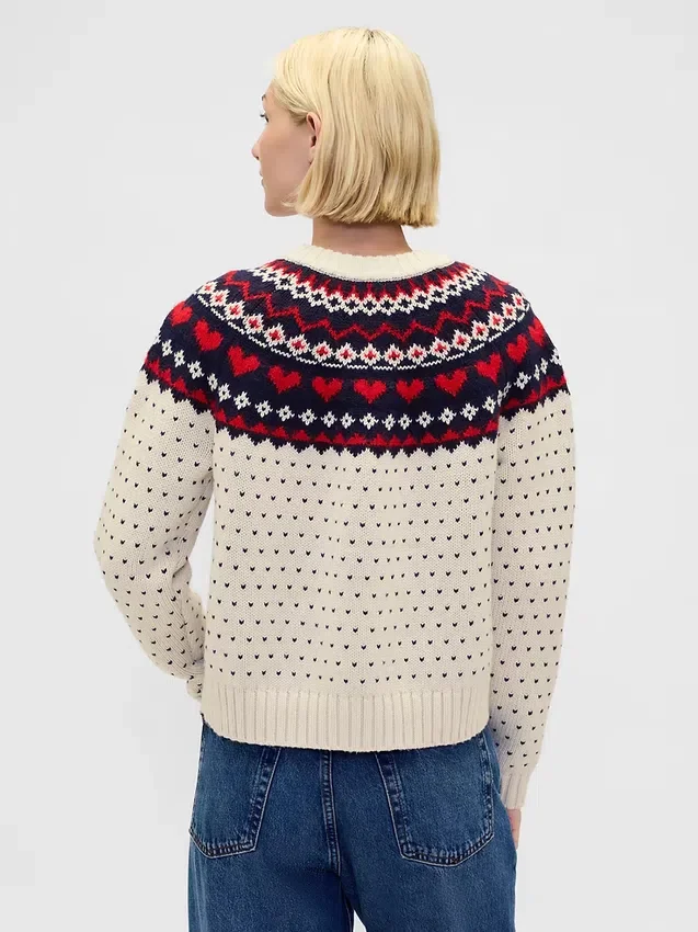 Maglione raglan a girocollo in misto cotone
