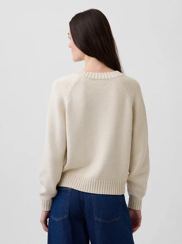 Maglione raglan “Kiss” in 100% cotone