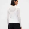 Maglione trasparente a collo alto
