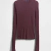 Maglione trasparente a collo alto