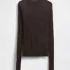 Maglione trasparente a collo alto