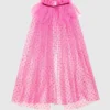 Mantella Sweet Wink con strass color lampone