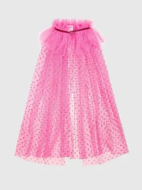 Mantella Sweet Wink con strass color lampone