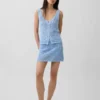 Mini gonna-maglione in cotone 100% con motivo pointelle