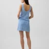 Mini gonna-maglione in cotone 100% con motivo pointelle