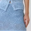 Mini gonna-maglione in cotone 100% con motivo pointelle