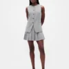 Mini gonna-pantaloncino a pieghe