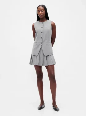 Mini gonna-pantaloncino a pieghe